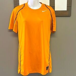 Nike Pro Dri-FIT Men's Bright Orange Short Sleeve Gym Training FITTED Shirt- Med